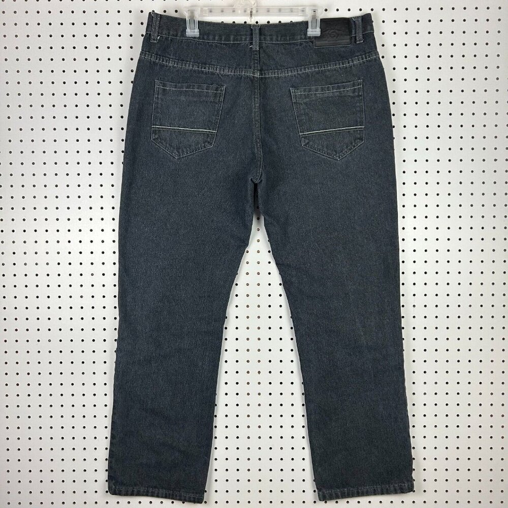 Southpole Baggy Black Gothic Jeans Size 38x32 Streetwear Skater Wide Leg‎ Logo